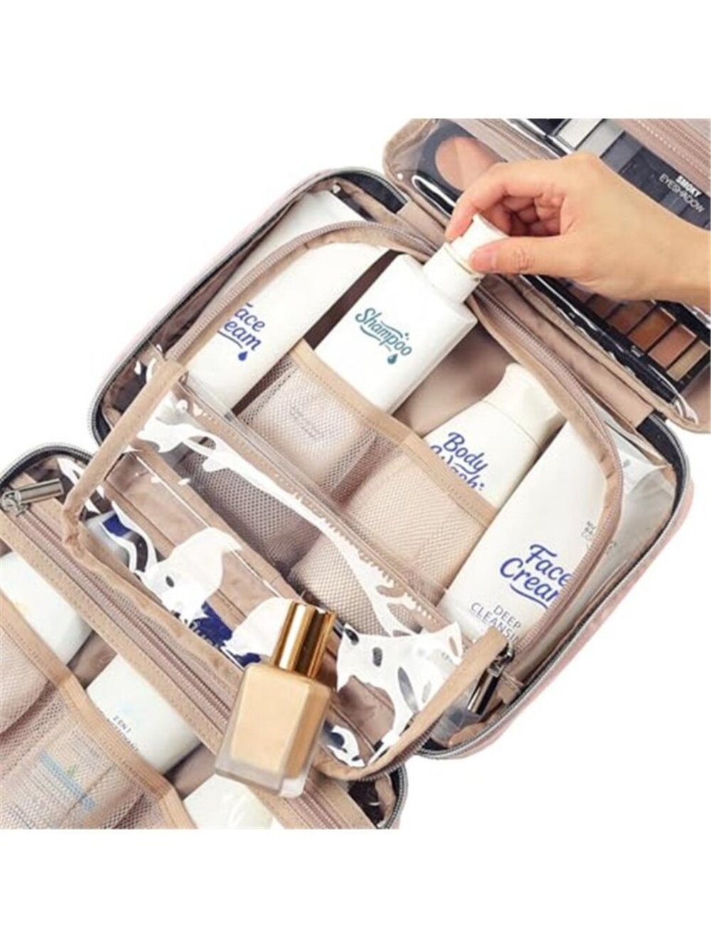 Travel Toiletry Bag for women, Portable Hanging makeup Organizer | for Travel - Picture 5 of 6